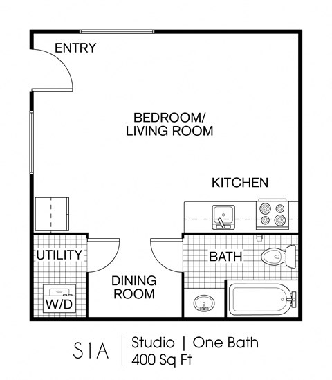 The Caleb Apartments S1 2D Floor Plan